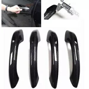 高級カーボンファイバー車のドアハンドルカバー穴付きポルシェマカン 2015-21 2016 Luxury Carbon Fiber Car Door Handle Cover w/ Hole For Porsche Macan 2015-21 2016 【並行輸入品】