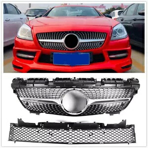 フロントアッパーバンパーグリル下部メッシュグリルベンツ R172 SLK200 SLK300 12-2016 Front Upper Bumper Grill Lower Mesh Grille For Benz R172 SLK200 SLK300 12-2016 【並行輸入品】