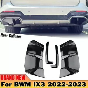 Bmw IX3 2022-2023 車のリアバンパーサイドディフューザーカバーキット + フォグライト蓋トリム For BMW IX3 2022-2023 Car Rear Bumper Side Diffuser Cover Kit+Fog Light Lid Trim 【並行輸入品】