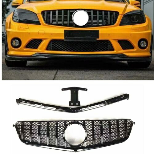 フロントバンパーフードグリルグリルメッシュキットメルセデスベンツ C63 AMG 2008-2011 2010 Front Bumper Hood Grill Grille Mesh Kit For Mercedes Benz C63 AMG 2008-2011 2010 【並行輸入品】