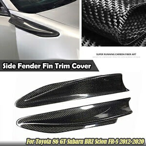 車のカーボンファイバーサイドフェンダーフィンベントスバル BRZ トヨタ 86 GT86 サイオン FR-S Car Carbon Fiber Side Fender Fin Vent For Subaru BRZ Toyota 86 GT86 Scion FR-S 【並行輸入品】