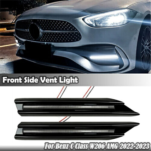 ベンツ W206 C200 C300 C43 AMG C63 2022-2023 フロントバンパーサイドベントライトランプ For Benz W206 C200 C300 C43 AMG C63 2022-2023 Front Bumper Side Vent Light Lamp 【並行輸入品】