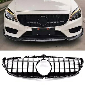 メルセデスベンツ W218 CLS クラス 2015-2018 2017 フロントバンパーグリルグリルブラック For Mercedes Benz W218 CLS Class 2015-2018 2017 Front Bumper Grille Grill Black 【並行輸入品】