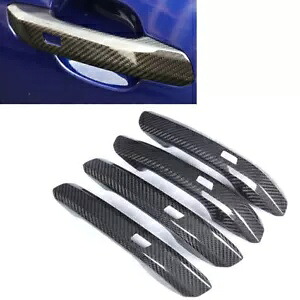 炭素繊維車のドアハンドルカバートリムアウディ A4 A5 w/適合アクセス DN Carbon Fiber Car Door Handle Cover Trim For Audi A4 A5 w/ ConFormt Access DN 【並行輸入品】
