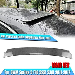 カーボンファイバールックリアルーフスポイラーウィング BMW 5 シリーズ F10 2011-17 525i 530i Carbon Fiber Look Rear Roof Spoiler Wing For BMW 5 Series F10 2011-17 525i 530i 【並行輸入品】