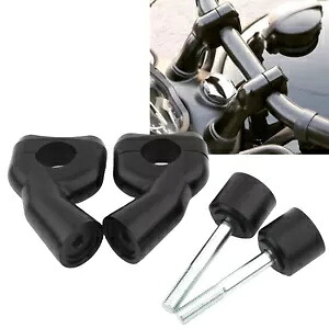 オートバイハンドルバーライザークランプトライアンフボバー 2017-2024 T100 T120 黒 Motorcycle Handlebar Risers Clamp For Triumph Bobber 2017-2024 T100 T120 Black 【並行輸入品】