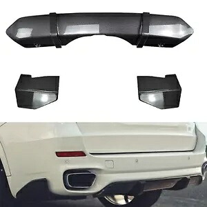 カーボンファイバールックリアバンパーディフューザーリップ BMW X5 F15 M スポーツ 2014-2018 2015 Carbon Fiber Look Rear Bumper Diffuser Lip For BMW X5 F15 M Sport 2014-2018 2015 【並行輸入品】