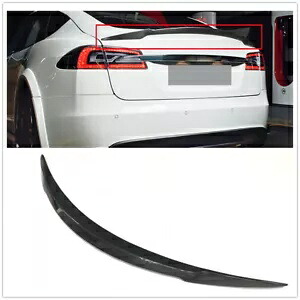 カーボンファイバーリアトランクスポイラーウイングリップテスラモデル S セダン 2012-2019 2013 Carbon Fiber Rear Trunk Spoiler Wing Lip For Tesla Model S Sedan 2012-2019 2013 【並行輸入品】