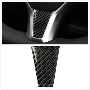 車ブラックカーボンファイバーステアリングホイール下部トリムテスラモデル S X 2012-2018 Car Black Carbon Fiber Steering Wheel Lower Trim For Tesla Model S X 2012-2018 【並行輸入品】