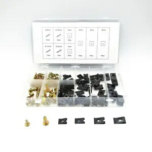 170 個ユニバーサル車体パネルトリムネジとスピード U ナット U クリップ詰め合わせキット 170pcs Universal Car Body Panel Trim Screw and Speed U Nut U Clip Assortment Kit 【並行輸入品】