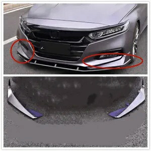 ホンダ アコード 2018 2019 フロントバンパー両側リップモールディングトリムグレー 2 個 DN For Honda Accord 2018 2019 Front Bumper Both Side Lip Molding Trims Gray 2PCS DN 【並行輸入品】