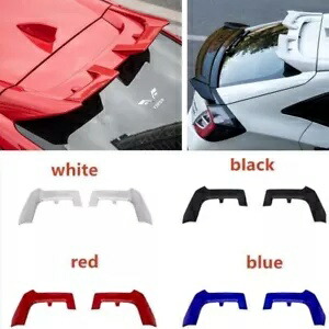 レッドリアルーフスポイラーウイングリップカバートリムホンダシビックハッチバック 2017-2021 DN Red Rear Roof Spoiler Wing Lip Cover Trim For Honda Civic Hatchback 2017-2021 DN 【並行輸入品】