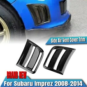 フロントバンパーサイドエアベントグリルカバースバル STI WRX GRB ワゴン 2008-14 BLK Front Bumper Side Air Vent Grill Cover For Subaru STI WRX GRB Wagon 2008-14 BLK 【並行輸入品】