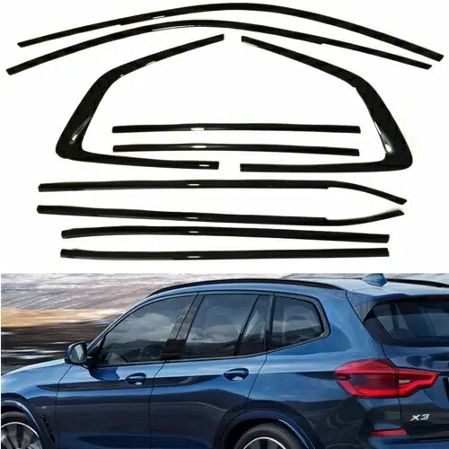 外装車のウィンドウストリップトリムカバーステッカーキット BMW G01 X3 2018-2024 ブラック Exterior Car Window Strip Trim Cover Sticker Kit For BMW G01 X3 2018-2024 Black 【並行輸入品】