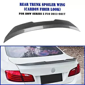 カーボンファイバールックリアトランクスプリッターウィングキット BMW 5 シリーズ F10 2011-2017 1x Carbon Fiber Look Rear Trunk Splitter Wing Kit For BMW 5 Series F10 2011-2017 1x 【並行輸入品】