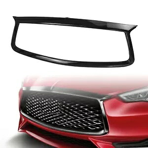 光沢のあるフロントグリルグリルフレームカバートリムインフィニティ Q60 クーペ 2017-2022 2018 Glossy Front Grille Grill Frame Cover Trim For Infiniti Q60 Coupe 2017-2022 2018 【並行輸入品】