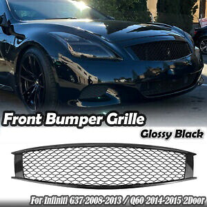 フロントバンパーフードグリルグリルカバーインフィニティ Q60 2014-2015 2 ドアグロス BLK Front Bumper Hood Grille Grill Cover For Infiniti Q60 2014-2015 2 Door Gloss BLK 【並行輸入品】