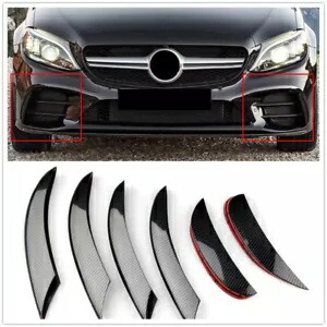 カーボンファイバーフロントエアインテークベントスポイラーカバートリム ベンツ C シリーズ 2019-21 用 Carbon Fiber Front Air Intake Vent Spoiler Cover Trim for Benz C Series 2019-21 【並行輸入品】 37,180円