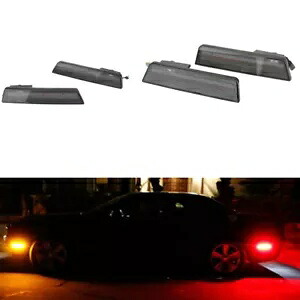 スモークフロントリアサイドマーカーランプ LED ライト 2008-14 ダッジチャレンジャー DN Smoked Front Rear Side Marker Lamps LED Lights For 2008-14 Dodge Challenger DN 【並行輸入品】