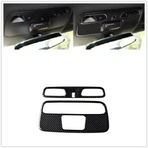 車カーボンインナーフロント読書灯トリムカバーブラックシボレーカマロ 2016 Car Carbon Inner Front Reading Light Trim Cover Black For Chevrolet Camaro 2016 【並行輸入品】