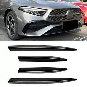 ベンツ A200 A35 AMG 2023-2024 フロントバンパーサイドベントスプリッタートリムブラック 4 個 For Benz A200 A35 AMG 2023-2024 Front Bumper Side Vent Splitter Trim Black 4PCS 【並行輸入品】