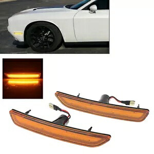 フロントバンパー LED サイドライト 2010-2013 2014 フォード マスタング GT アンバー アンバー 2x DN Front Bumper LED Side Light For 2010-2013 2014 Ford Mustang GT Amber Amber 2x DN 【並行輸入品】