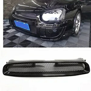 フロントバンパーフードグリルグリルメッシュカバースバルインプレッサ 8th 2004-2005 ブラック Front Bumper Hood Grill Grille Mesh Cover For Subaru Impreza 8th 2004-2005 Black 【並行輸入品】