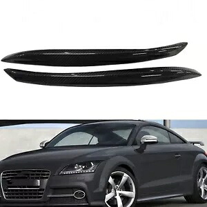 カーボンファイバーフロントヘッドライト眉まぶたトリムアウディ TT 8J 2007-2014 2009 Carbon Fiber Front Headlight Eyebrows Eyelids Trim For AUDI TT 8J 2007-2014 2009 【並行輸入品】 35,035円