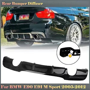 BMW E90 E91 M スポーツ 2005-2012 2006 リアバンパーデュアルポートディフューザーリップキット 1X For BMW E90 E91 M Sport 2005-2012 2006 Rear Bumper Dual Port Diffuser Lip Kit 1X 【並行輸入品】