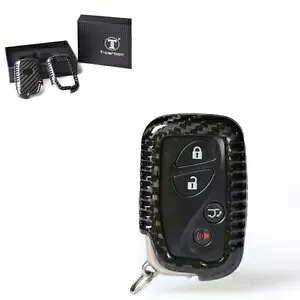 レクサス IS ES GS LS CT LX GX リモートスタートキーカバー キーホルダー付きカーボンファイバー D For Lexus IS ES GS LS CT LX GX Remote Start Key Cover w/ Keychain Carbon Fiber D 【並行輸入品】