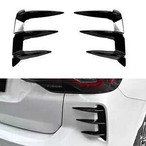黒車のリアバンパーサイドベントスポイラートリム BMW X3 G01 LCI M スポーツ 2022-24 Black Car Rear Bumper Side Vent Spoiler Trim For BMW X3 G01 LCI M Sport 2022-24 【並行輸入品】