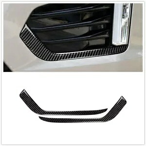 カーボンファイバー車のフロントフォグライトストリップフレームカバーキャデラック XT5 2016-2023 2x Carbon Fiber Car Front Fog Light Strip Frame Cover For Cadillac XT5 2016-2023 2x 【並行輸入品】