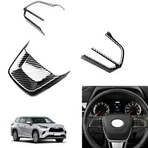 カーボンファイバーカーインテリアステアリングホイールフレームキットトヨタハイランダー 20-23 Carbon Fiber Car Interior Steering Wheel Frame Kit For Toyota Highlander 20-23 【並行輸入品】