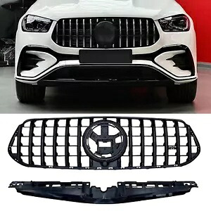 車のフロントバンパーグリルグリルメルセデスベンツ GLE350 GLE450 GLE580 2024 黒 Car Front Bumper Grill Grille For Mercedes Benz GLE350 GLE450 GLE580 2024 Black 【並行輸入品】