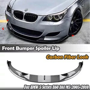 フロントバンパースポイラースプリッターリップキット BMW 5 シリーズ E60 E61 M5 2005-10 ブラック Front Bumper Spoiler Splitter Lip Kit For BMW 5 Series E60 E61 M5 2005-10 Black 【並行輸入品】