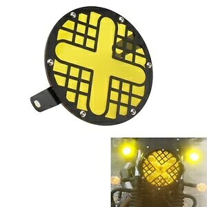 イエロー ヘッドライト グリル カバー プロテクター パラ トライアンフ ボンネビル T100 T120 1x Yellow Headlight Grille Cover Protector For Para Triumph Bonneville T100 T120 1x 【並行輸入品】
