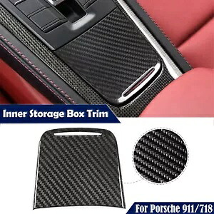 カーボンファイバー中央コンソールパネルストレージトリムポルシェ 718 2016-2019 2017 Carbon Fiber Central Console Panel Storage Trim For Porsche 718 2016-2019 2017 【並行輸入品】