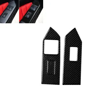 カーボンファイバーインテリアドア窓装飾カバートリムフォードマスタング 2009-2014 Carbon Fiber Interior Door Window Decor Cover Trim For Ford Mustang 2009-2014 【並行輸入品】