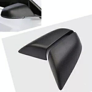 カーボンファイバーミラーハウジングキャップテスラモデル S マットブラックアドオン 2012-2017 D Carbon Fiber Mirror Housing Cap For Tesla Model S Matte Black Add On 2012-2017 D 【並行輸入品】