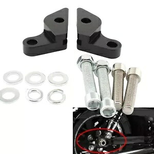 リアロワリングリンクブロックキット ハーレー 2008-23 2020 ロードグライド ロードキング ブラック用 Rear Lowering Link Blocks Kit For Harley 2008-23 2020 Road Glide Road King Black 【並行輸入品】