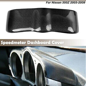 リアルカーボンファイバースピードメーターカバーインテリアダッシュボードトリムブラック日産 350Z Real Carbon Fiber Speedmeter Cover Interior Dashboard Trim Black For Nissan 350Z 【並行輸入品】
