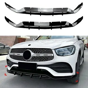 メルセデスベンツ GLC X253 GLC200 260 300 20-2022 AMG フロントバンパースポイラーブラック For Mercedes Benz GLC X253 GLC200 260 300 20-2022 AMG Front Bumper Spoiler Black 【並行輸入品】 43,560円