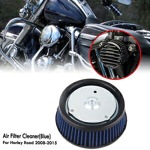 ブルーオートバイエアフィルタークリーナーハーレーロードグライドエレクトラグライド 2008-2015 Blue Motorcycle Air Filter Cleaner For Harley Road Glide Electra Glide 2008-2015 【並行輸入品】