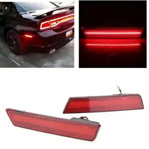 2008-2014 ダッジチャレンジャーレッドレッド Led リアバンパーサイドマーカーライトランプ DN For 2008-2014 Dodge Challenger Red Red Led Rear Bumper Side Marker Light Lamp DN 【並行輸入品】