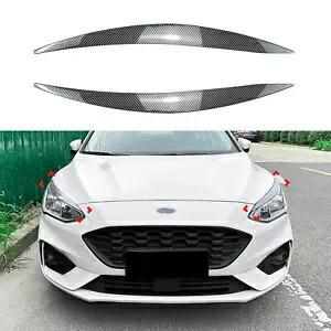 車のフロントヘッドライト眉毛ランプまぶたトリムフォードフォーカス MK4 2019-2021 2020 Car Front Headlight Eyebrows Lamp Eyelid Trim For Ford Focus MK4 2019-2021 2020 【並行輸入品】