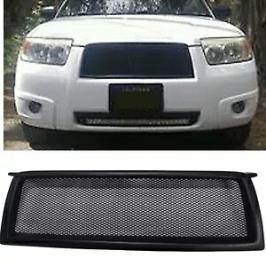 マットブラックフロントバンパーグリルメッシュグリルカバースバルフォレスター 2006-2008 Matte Black Front Bumper Grille Mesh Grill Cover For Subaru Forester 2006-2008 【並行輸入品】