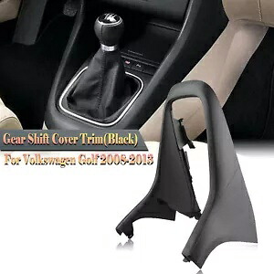 ブラックカーセンターコンソールフレームトリムシフトパネルカバー VW ゴルフ 6 MK6 2008-13 Black Car Center Console Frame Trim Shift Panel Cover For VW Golf 6 MK6 2008-13 【並行輸入品】