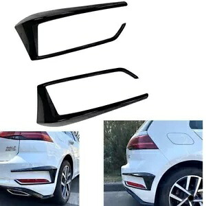 ブラックリアフォグライトカバートリム VW ゴルフ 7.5 2016-2019 2017 ハッチバック R400 2X Black Rear Fog Light Cover Trim For VW Golf 7.5 2016-2019 2017 Hatchback R400 2X 【並行輸入品】