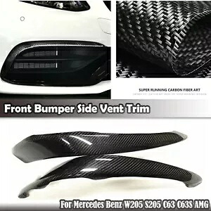 フロントバンパーサイドエアベントカバートリムベンツ W205 S205 C63 C63S AMG 2015-2021 Front Bumper Side Air Vent Cover Trim For Benz W205 S205 C63 C63S AMG 2015-2021 【並行輸入品】