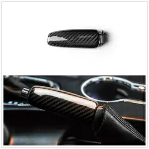 カーボンファイバーパーキングブレーキハンドブレーキカバーノブトリムフォードマスタング 2015-2022 Carbon Fiber Parking Brake Handbrake Cover Knob Trim For Ford Mustang 2015-2022 【並行輸入品】